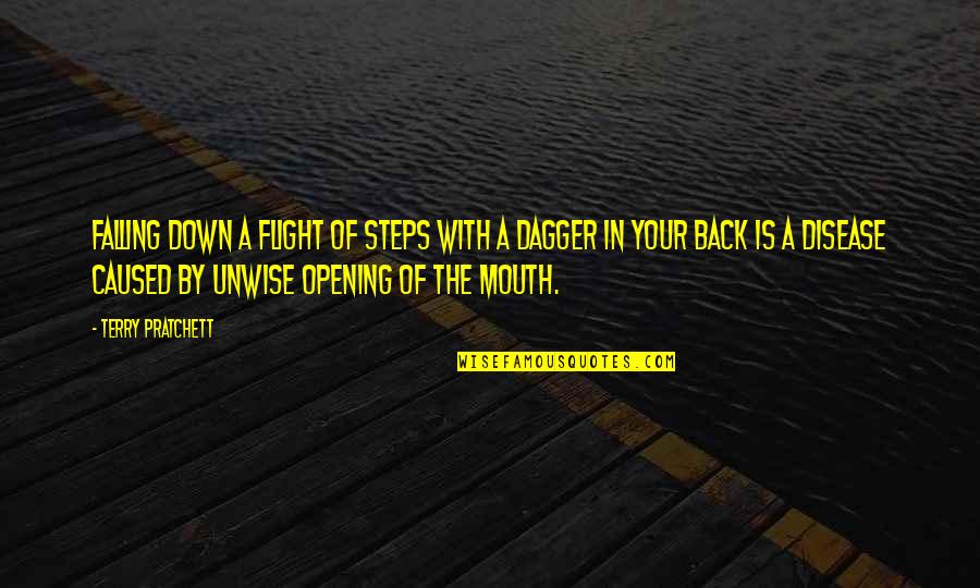 Terry Down Quotes By Terry Pratchett: Falling down a flight of steps with a Terry Down Quotes By Terry Pratchett: Falling down a flight of steps with a