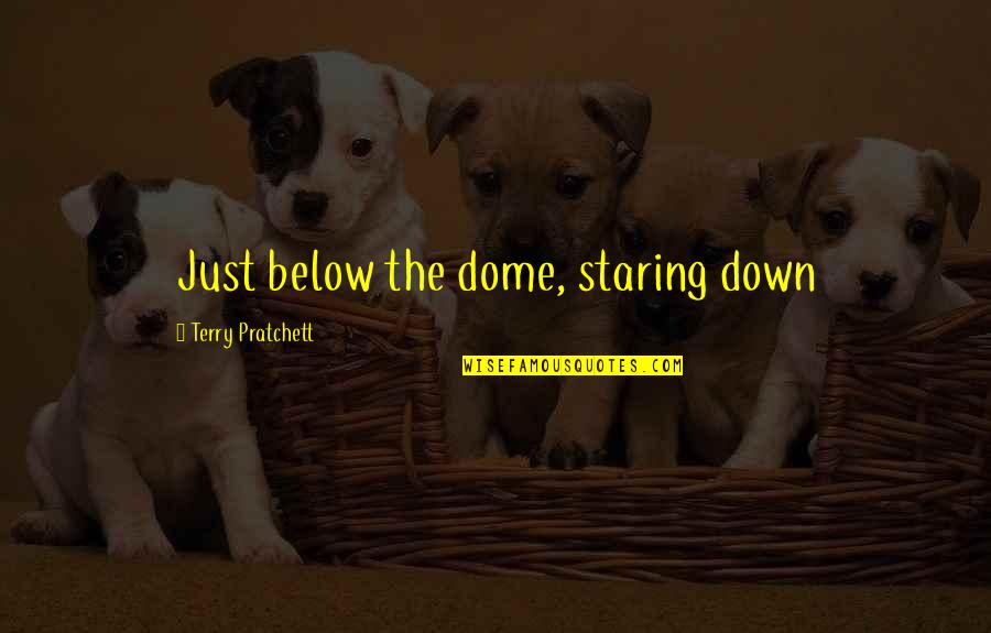 Terry Down Quotes By Terry Pratchett: Just below the dome, staring down Terry Down Quotes By Terry Pratchett: Just below the dome, staring down