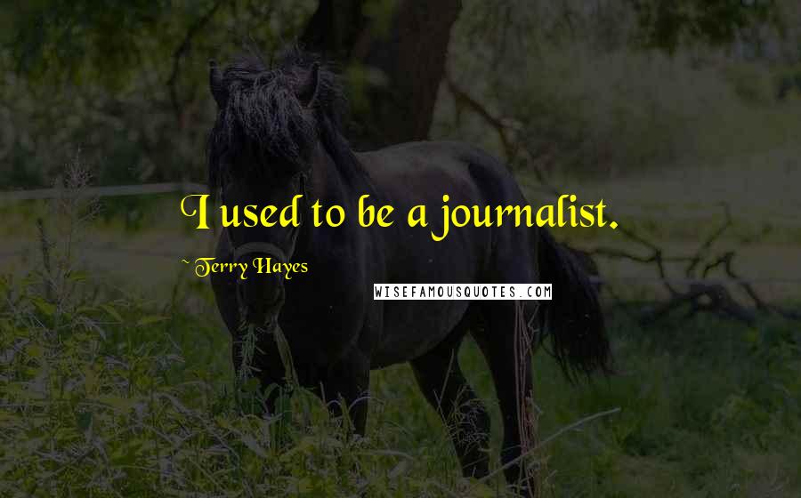 Terry Hayes quotes: I used to be a journalist.