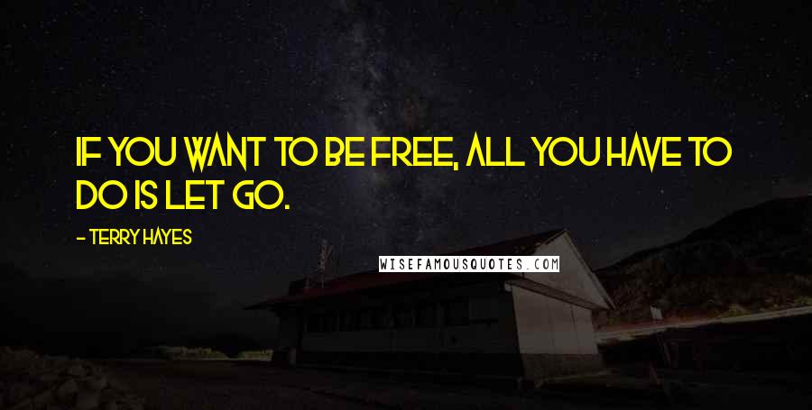 Terry Hayes quotes: If you want to be free, all you have to do is let go.