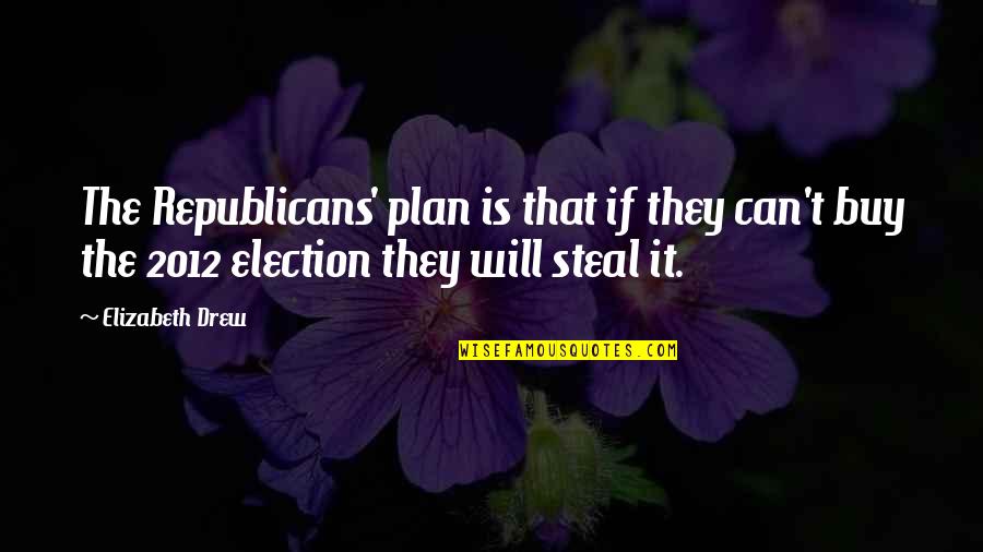 Terry Sawchuk Quotes By Elizabeth Drew: The Republicans' plan is that if they can't