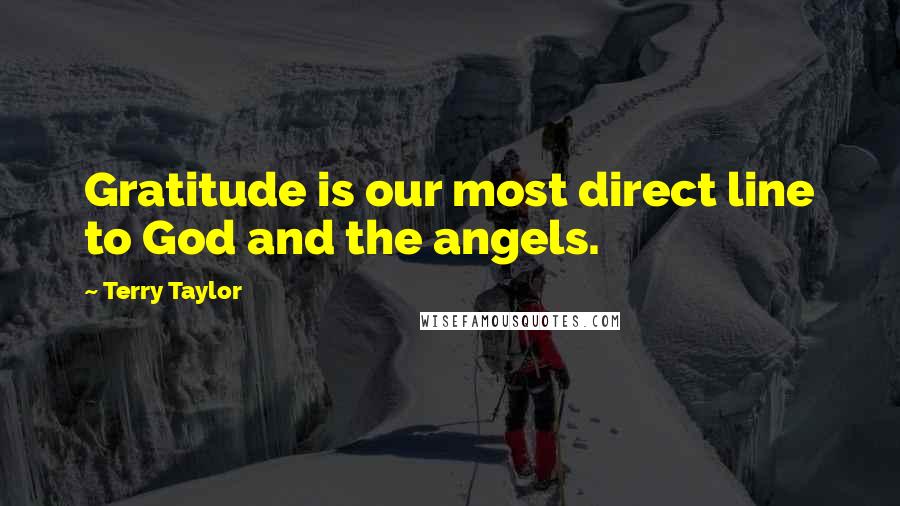 Terry Taylor quotes: Gratitude is our most direct line to God and the angels.