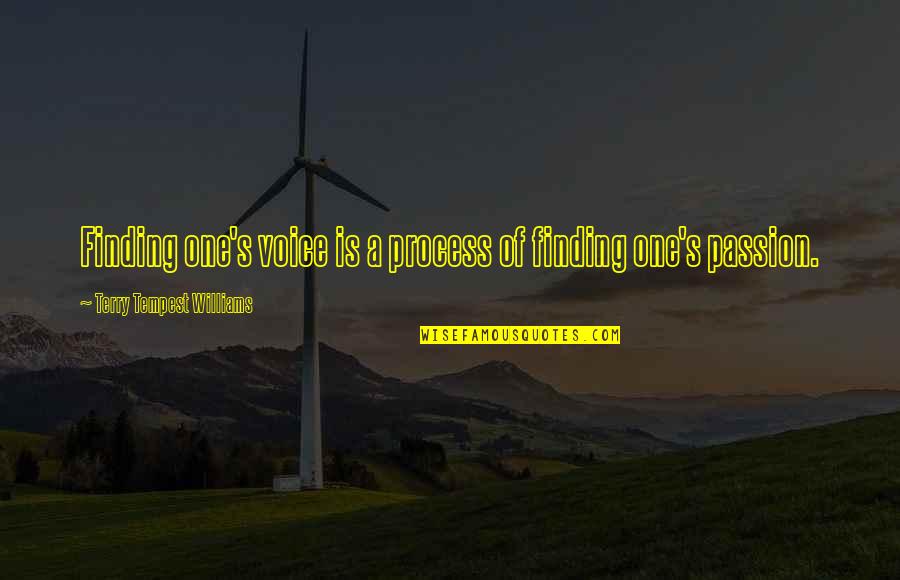 Terry's Quotes By Terry Tempest Williams: Finding one's voice is a process of finding