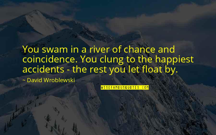 Tertuliano Delgado Quotes By David Wroblewski: You swam in a river of chance and Tertuliano Delgado Quotes By David Wroblewski: You swam in a river of chance and