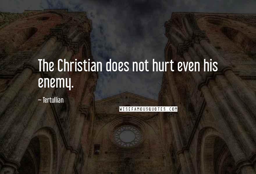 Tertullian quotes: The Christian does not hurt even his enemy.