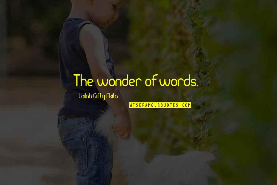 Terugslagklep Quotes By Lailah Gifty Akita: The wonder of words.