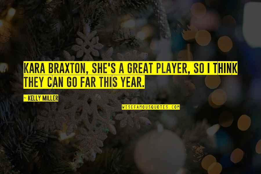 Terzaghi Soil Quotes By Kelly Miller: Kara Braxton, she's a great player, so I