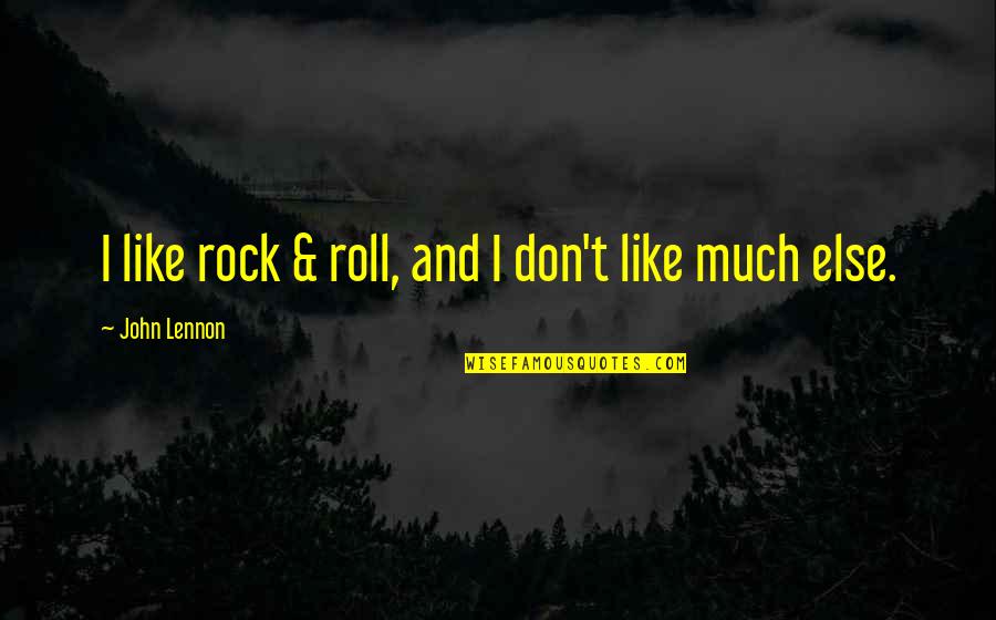 Terzi D Kkani Quotes By John Lennon: I like rock & roll, and I don't