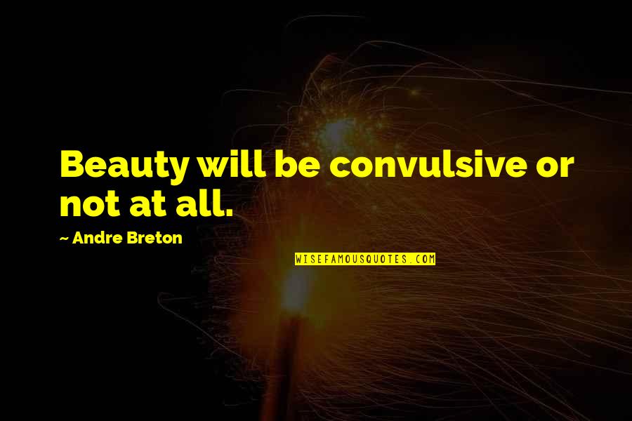 Terzioglu Vakfi Quotes By Andre Breton: Beauty will be convulsive or not at all.