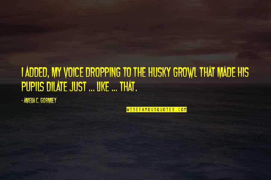 Tesoriero Origin Quotes By Amelia C. Gormley: I added, my voice dropping to the husky Tesoriero Origin Quotes By Amelia C. Gormley: I added, my voice dropping to the husky