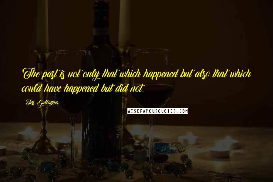 Tess Gallagher quotes: The past is not only that which happened but also that which could have happened but did not.