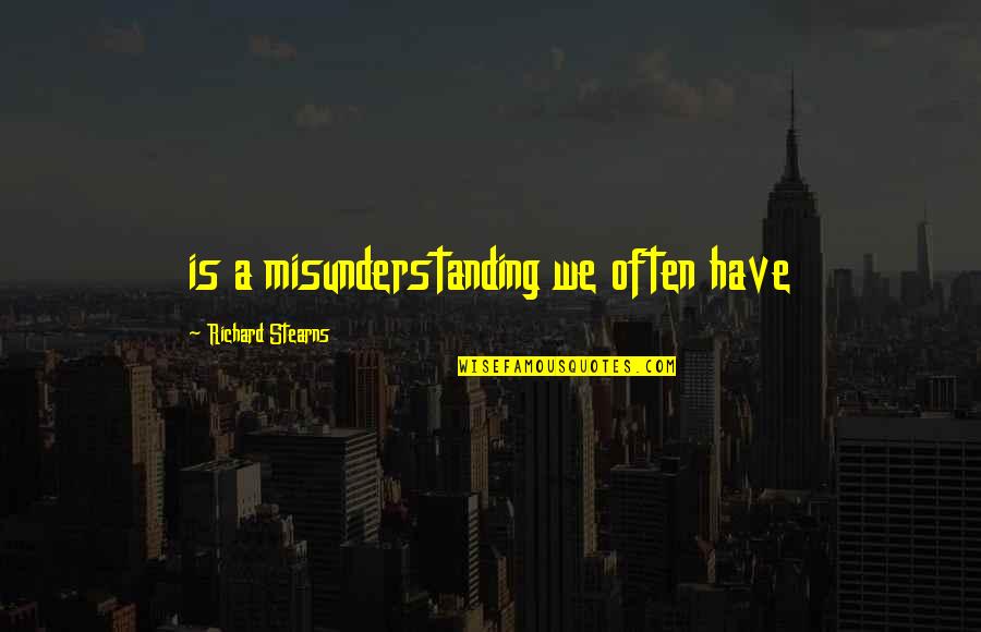 Tessered Quotes By Richard Stearns: is a misunderstanding we often have