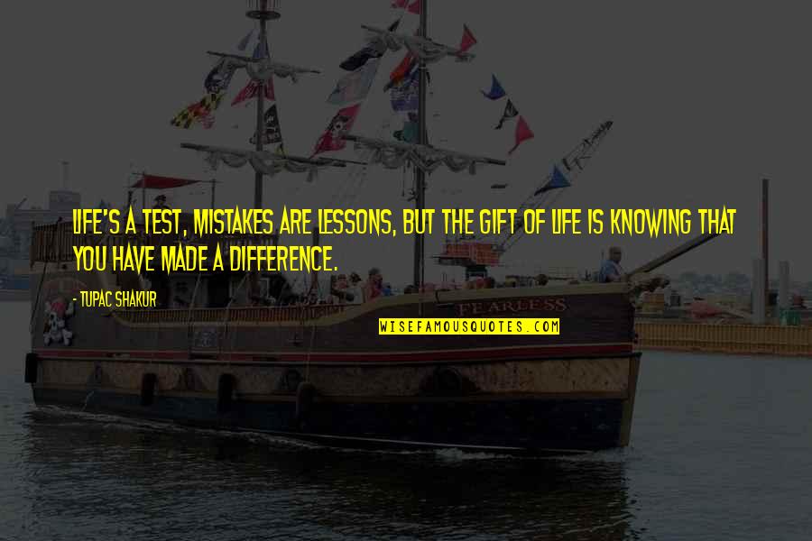 Test Of Life Quotes By Tupac Shakur: Life's a test, mistakes are lessons, but the Test Of Life Quotes By Tupac Shakur: Life's a test, mistakes are lessons, but the