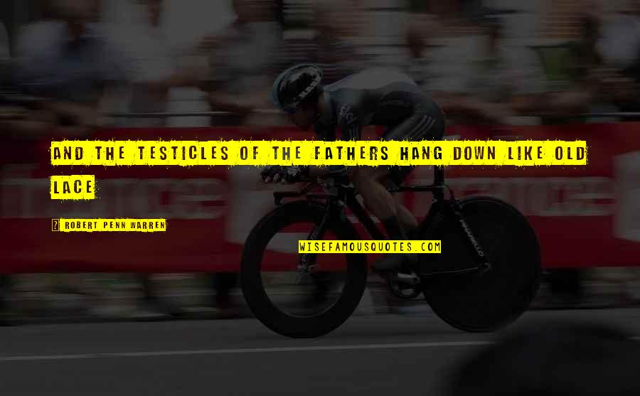Testicles Quotes By Robert Penn Warren: And the testicles of the fathers hang down