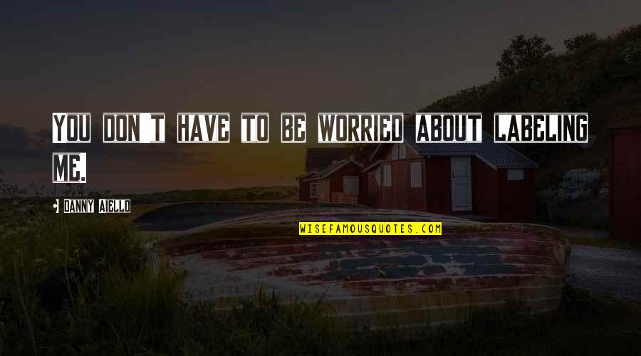 Tetiva Krug Quotes By Danny Aiello: You don't have to be worried about labeling Tetiva Krug Quotes By Danny Aiello: You don't have to be worried about labeling