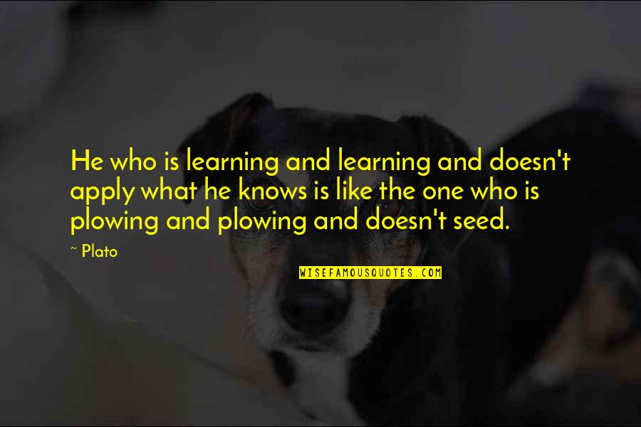 Tetris Friends Quotes By Plato: He who is learning and learning and doesn't Tetris Friends Quotes By Plato: He who is learning and learning and doesn't