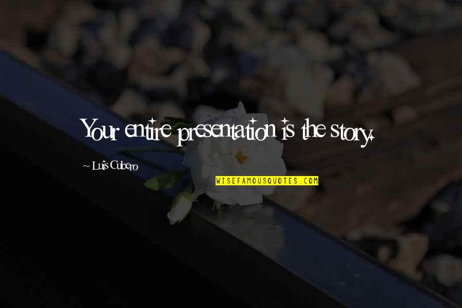 Tevez Boca Quotes By Luis Cubero: Your entire presentation is the story. Tevez Boca Quotes By Luis Cubero: Your entire presentation is the story.