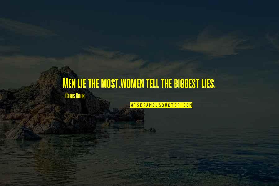 Texas Issues Quotes By Chris Rock: Men lie the most,women tell the biggest lies.