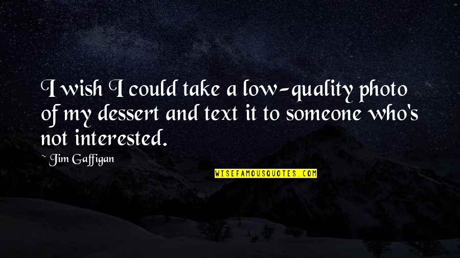 Text On Photo Quotes By Jim Gaffigan: I wish I could take a low-quality photo