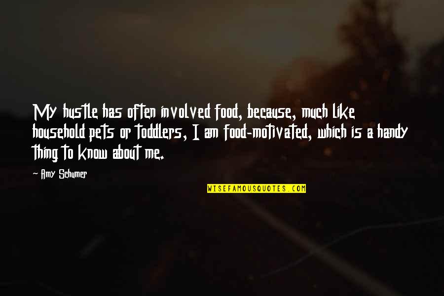 Textile Quotes By Amy Schumer: My hustle has often involved food, because, much