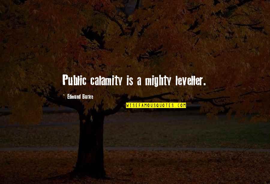 Tfios Kaitlyn Quotes By Edmund Burke: Public calamity is a mighty leveller. Tfios Kaitlyn Quotes By Edmund Burke: Public calamity is a mighty leveller.