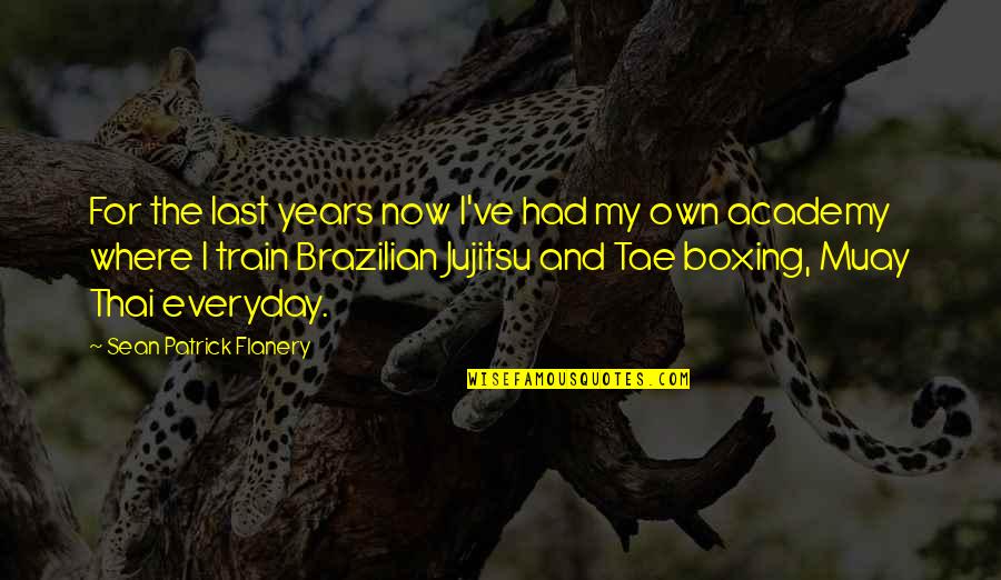 Thai Boxing Quotes By Sean Patrick Flanery: For the last years now I've had my