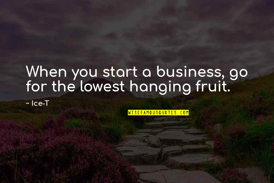 Thamasha Quotes By Ice-T: When you start a business, go for the