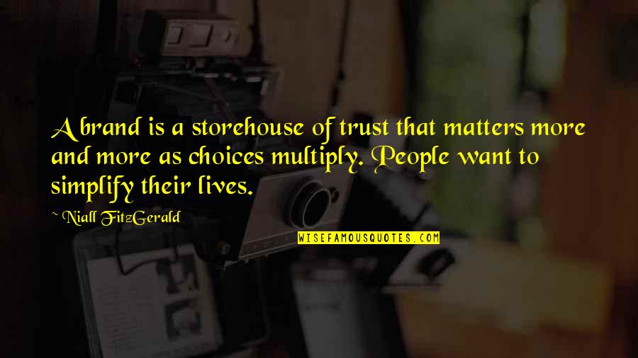 Thanjavur Temple Quotes By Niall FitzGerald: A brand is a storehouse of trust that