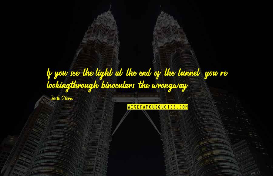 Thank You For Being Perfect Quotes By Josh Stern: If you see the light at the end Thank You For Being Perfect Quotes By Josh Stern: If you see the light at the end