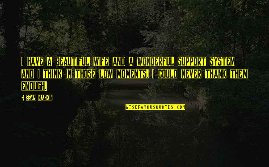 Thank You Is Not Enough Quotes By Sean Mackin: I have a beautiful wife and a wonderful