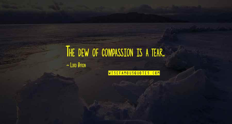 Thankful For Desperation Quotes By Lord Byron: The dew of compassion is a tear.