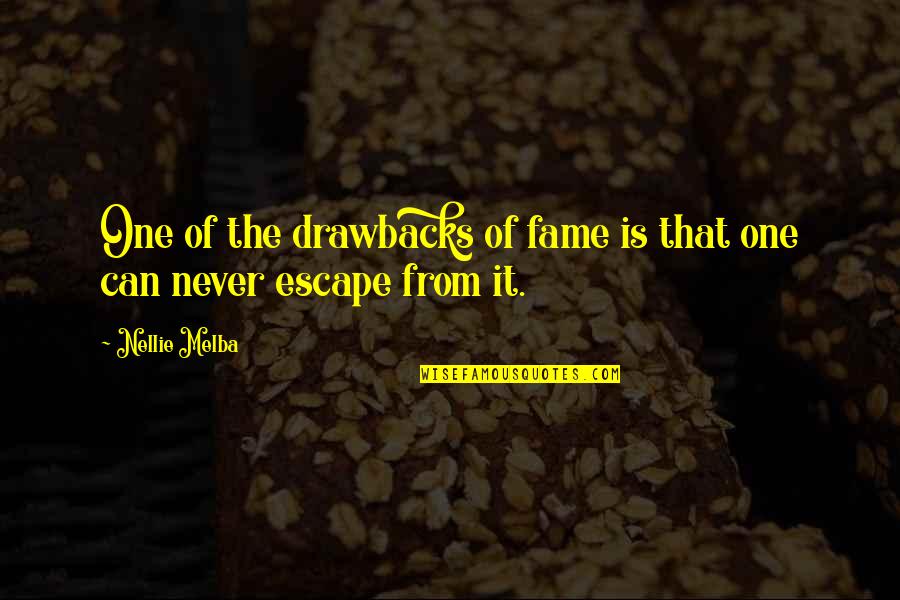 Thanking Soldiers For Their Service Quotes By Nellie Melba: One of the drawbacks of fame is that