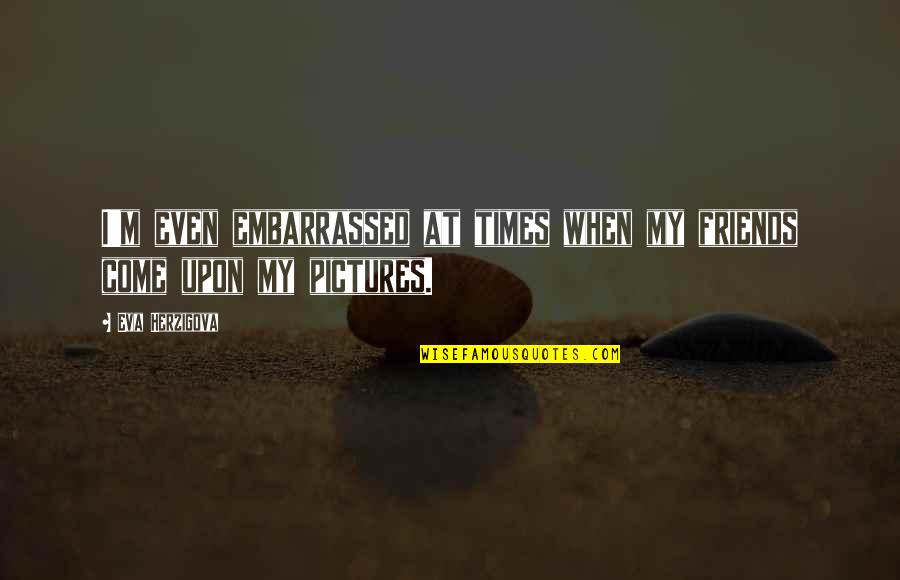 Thanks For A Great Night Quotes By Eva Herzigova: I'm even embarrassed at times when my friends
