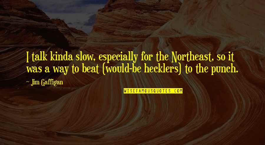 Thanks Skype Quotes By Jim Gaffigan: I talk kinda slow, especially for the Northeast,