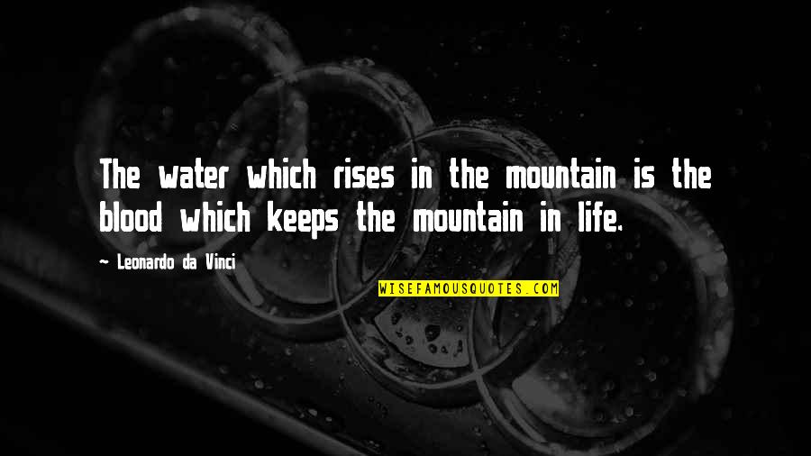 Thanksgiving Celebration Quotes By Leonardo Da Vinci: The water which rises in the mountain is