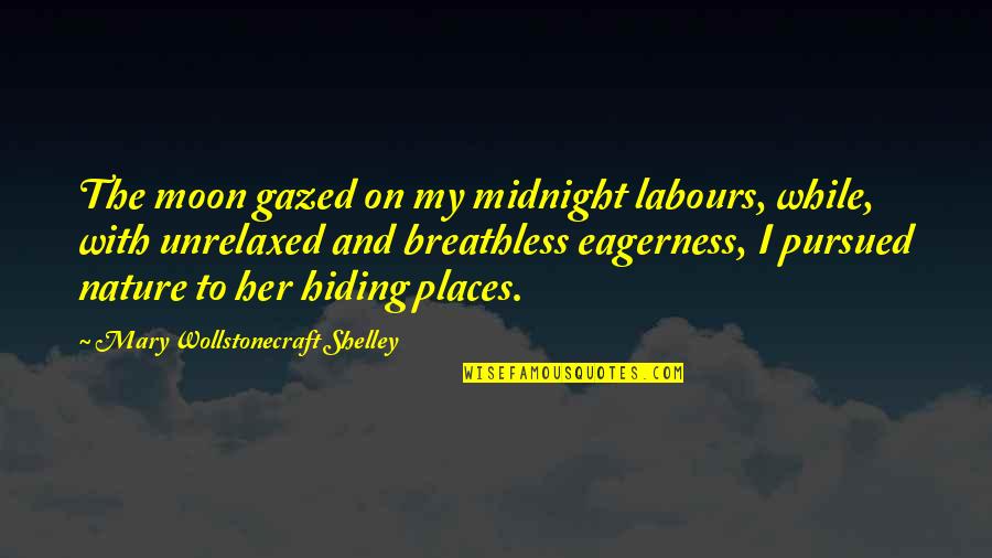 Thanksgiving Toasts Quotes By Mary Wollstonecraft Shelley: The moon gazed on my midnight labours, while,