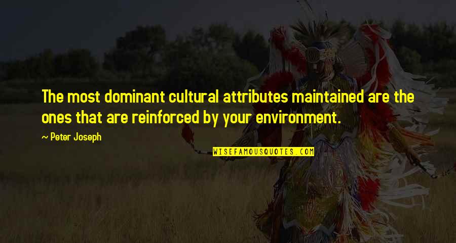 Tharani Siriwardana Quotes By Peter Joseph: The most dominant cultural attributes maintained are the Tharani Siriwardana Quotes By Peter Joseph: The most dominant cultural attributes maintained are the