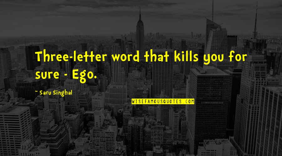 That Kills Quotes By Saru Singhal: Three-letter word that kills you for sure - That Kills Quotes By Saru Singhal: Three-letter word that kills you for sure -