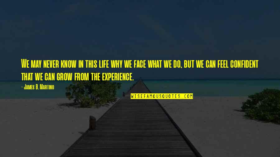 That May Quotes By James B. Martino: We may never know in this life why That May Quotes By James B. Martino: We may never know in this life why