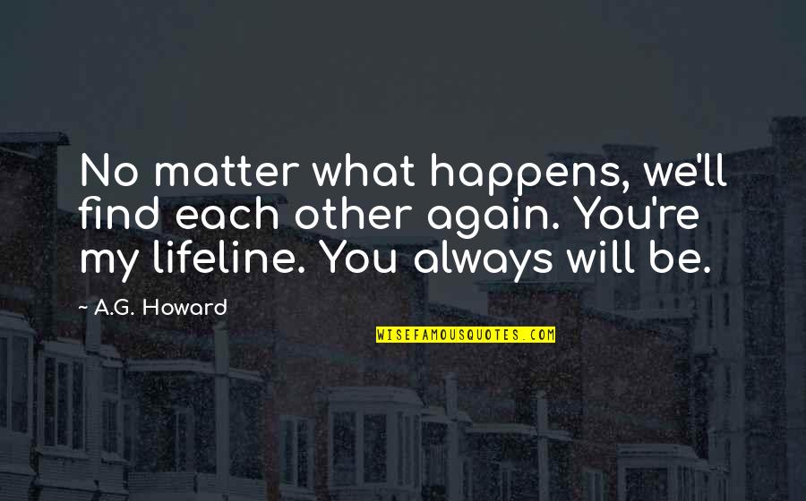 That No Matter What Happens Quotes By A.G. Howard: No matter what happens, we'll find each other