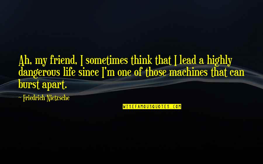 That One Friend Quotes By Friedrich Nietzsche: Ah, my friend, I sometimes think that I