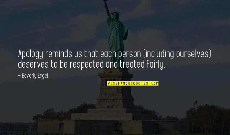 That Person Quotes By Beverly Engel: Apology reminds us that each person (including ourselves)