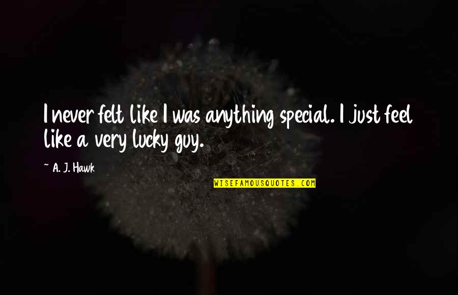 That Special Guy Quotes By A. J. Hawk: I never felt like I was anything special.