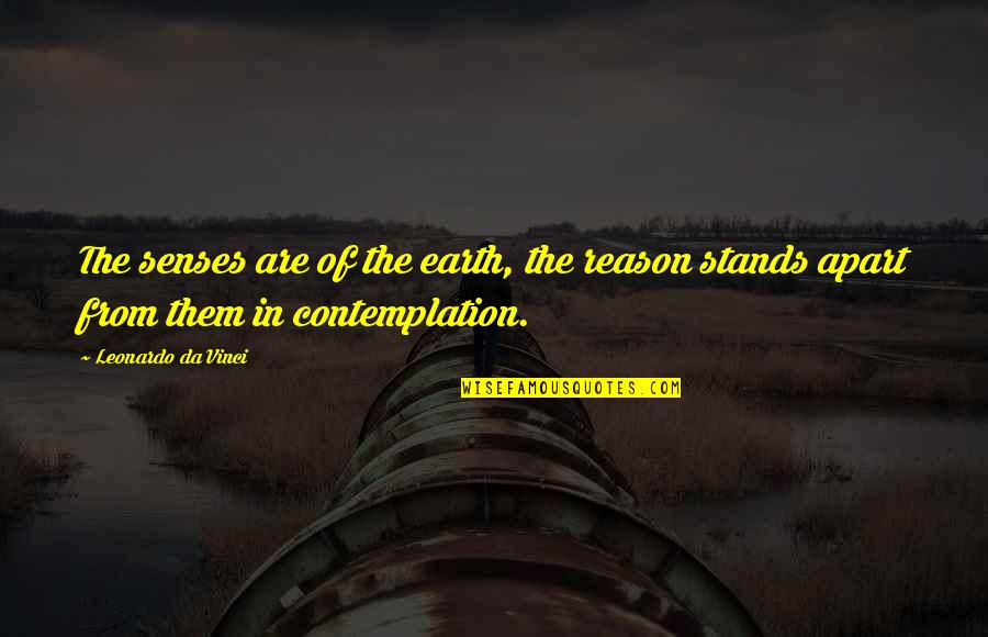 That Stands To Reason Quotes By Leonardo Da Vinci: The senses are of the earth, the reason