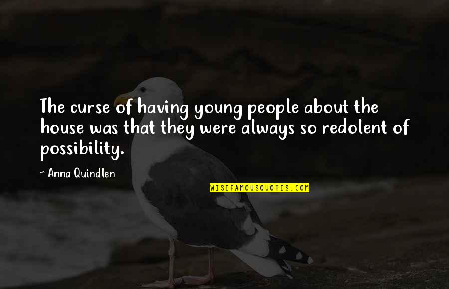 That Was So Quotes By Anna Quindlen: The curse of having young people about the