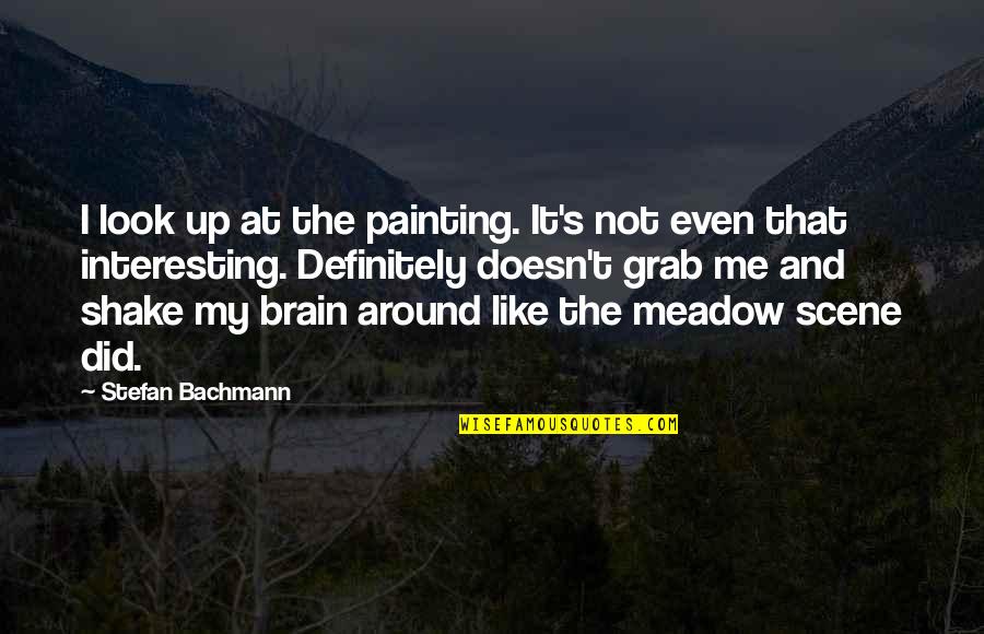 That's Deep Quotes By Stefan Bachmann: I look up at the painting. It's not