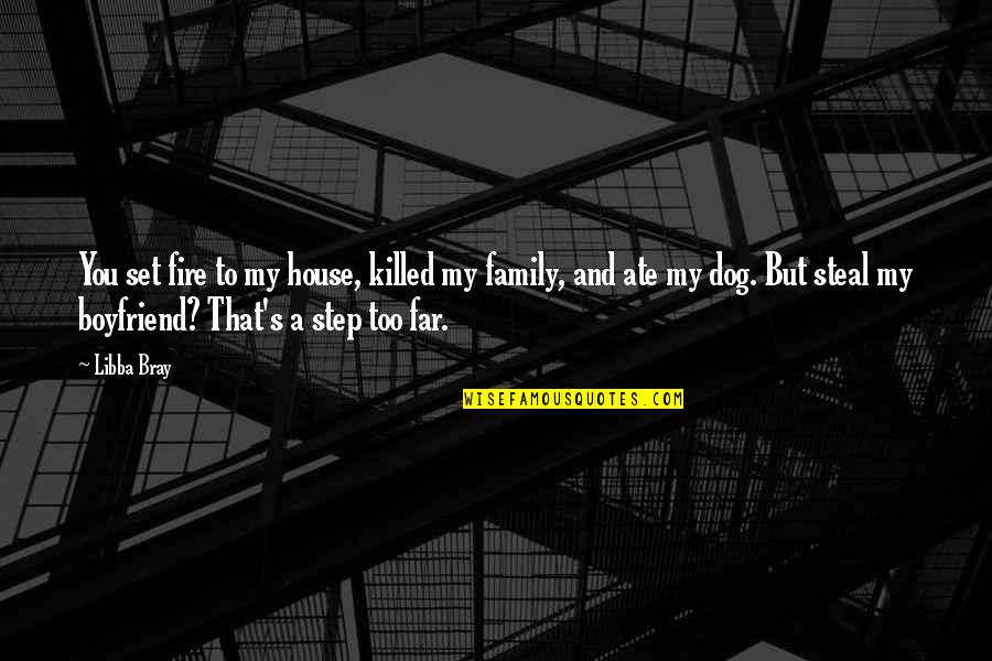 That's My Boyfriend Quotes By Libba Bray: You set fire to my house, killed my