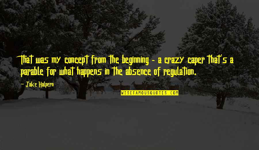 That's What Happens Quotes By Jake Halpern: That was my concept from the beginning - That's What Happens Quotes By Jake Halpern: That was my concept from the beginning -