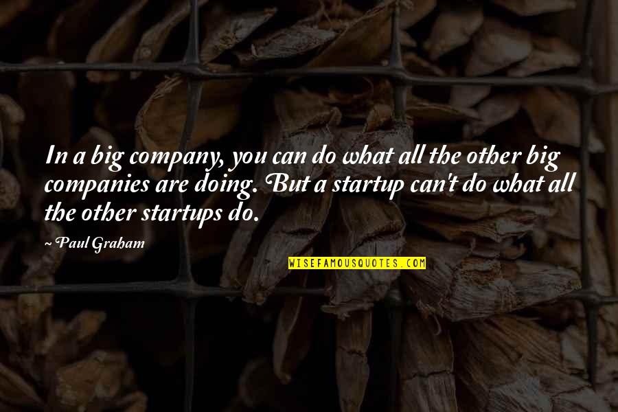 The $100 Startup Quotes By Paul Graham: In a big company, you can do what