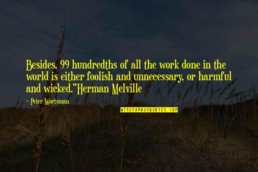 The 99 Quotes By Peter Wortsman: Besides, 99 hundredths of all the work done The 99 Quotes By Peter Wortsman: Besides, 99 hundredths of all the work done